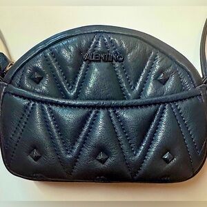 Valentino By Mario Valentino Moony Diamond Leather Crossbody Bag in Midnight Sky